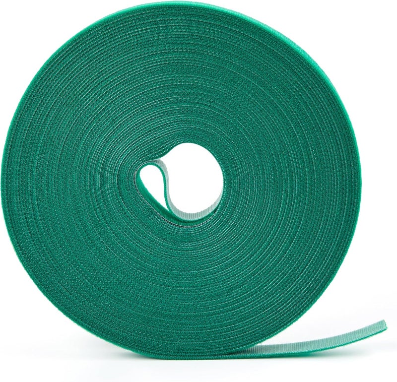 NBTORCH 50 ft x 1/2 inch Reusable Plant Ties Roll for Indoor & Outdoor Plants, Non-Toxic Soft Garden Ties, Cut-to-Length Nylon Ties, Gentle Support for Climbing Plants, Tomato Peppers & Vines, Green - Image 1